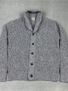 Faherty Shawl Collar Cardigan Mens M Marled Cashmere Blend Fisherman READ DESC.